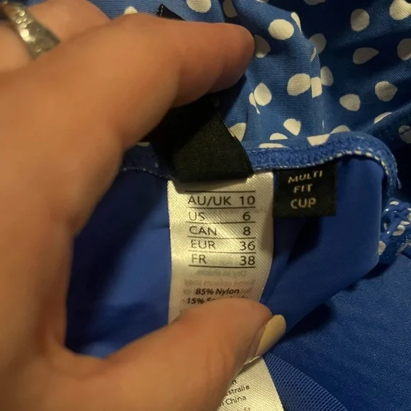 NIPTUCK - Blue Polka Dot Swimsuit - Size 6 - Picture 3 of 3